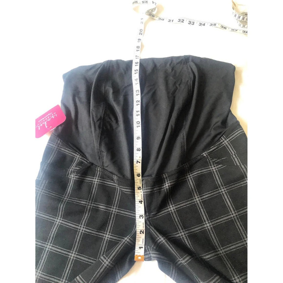 NWT Isabel Maternity Plaid Ponte Pants size medium - Picture 7 of 9